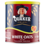 Quaker White Oat Tin 500g. Start your day with a warm and satisfying bowl of Quaker Porridge Oats.