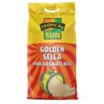 Tropical sun Golden Sella Pure Basmati Rice 10kg. rice that has been parboiled (partially boiled).Parboiled rice does not give out..
